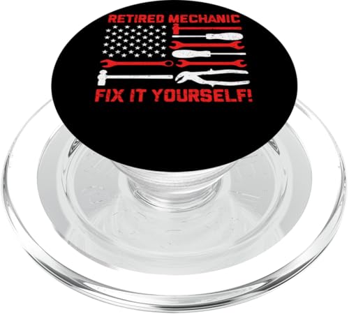 Mecánico retirado Arreglarlo usted mismo Orgullo americano PopSockets PopGrip para MagSafe