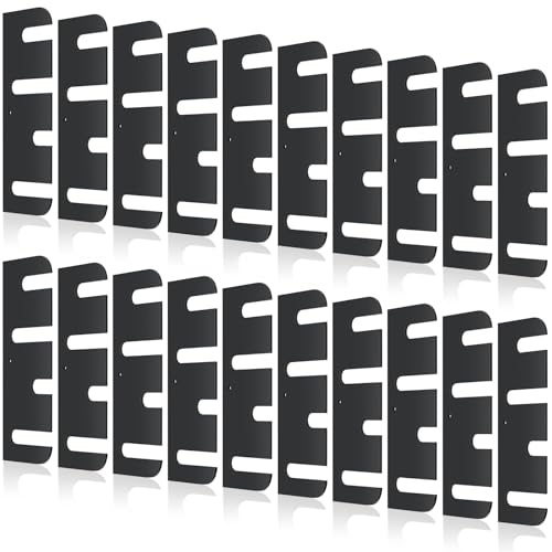 MorningRo 20 Pcs 4 Inch Black Door Hinge Shims for 3 Hole Hinges, Classic