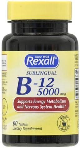 VITAMINS SUBLINGUAL B-12 TABLETS 60 CT 5000 MCG