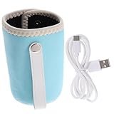 LOLIPPYY USB Flaschenwärmer mit Isolierung Tragbarer Flaschenwärmer To Go Schützender Rutschfester Thermobecherüberzug aus Neopren Kompatibel mit USB Ladegeräten für Unterwegs