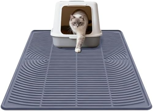 Cat Litter Mat Extra Large 40"x28" Silicone Waterproof Litter Tra...