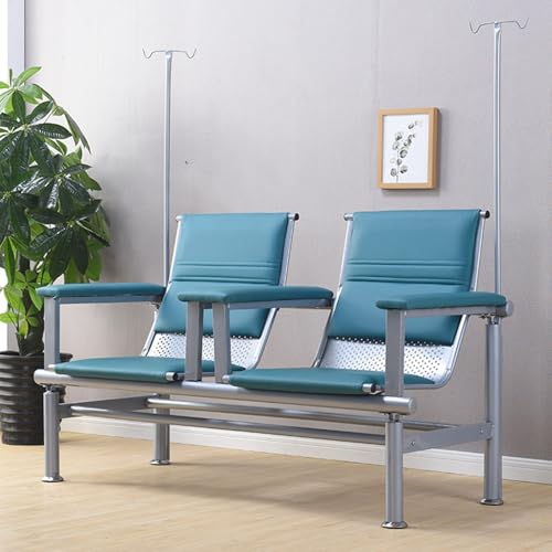 Gepolsterter Infusionsstuhl, verstellbare Armlehnen und Stahlrahmen für Wartezimmer und Labor