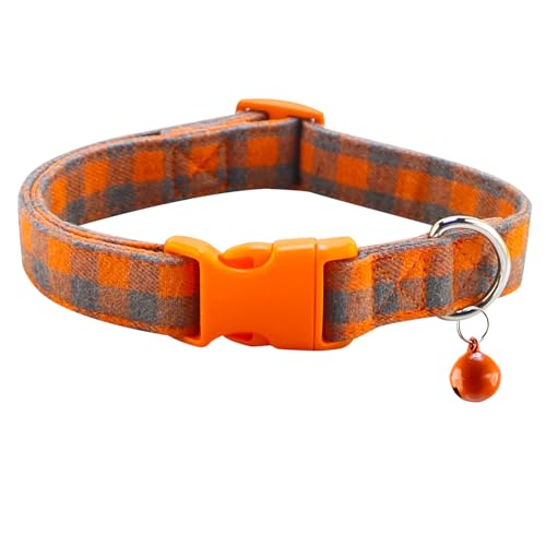 NISIYE Cute Plaid Dog Collar with Safety Buckle - Adjustable and Comfortable Dog Collars for Small Medium Large Dogs, Stylish Puppy Collar for Boy Girl Pets