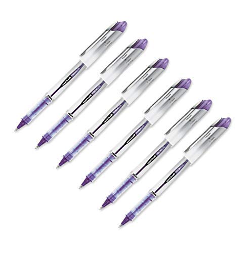 Uni-Ball Vision Elite Stick Roller Ball Pens, Bold Point, Purple Ink, 6 Pens #TOP5