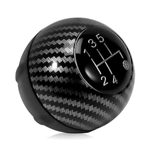 Anlseiod 5 Gang Kohlefaser Schaltknauf Fiat 500
