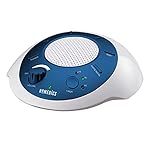 Homedics SoundSleep White Noise Sound Machine, Blue, Small Travel Sound Machine with 6 Relaxing Nature Sounds, Portable Sound Therapy for Home, Office, Nursery, Auto-Off Timer, by Homedics