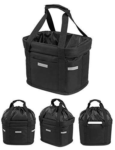 Festnight Cesta de bicicleta dianteira removível impermeável bicicleta guiador cesta Pet transportad