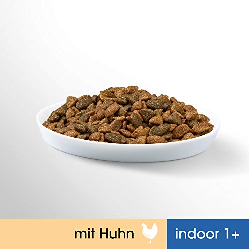 Perfect Fit Katzenfutter Trockenfutter Indoor für Hauskatzen Adult 1+ Reich an Huhn, 5 Beutel (5 x 750g)