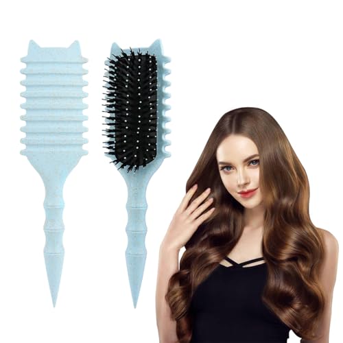 Frogetu Curl Hair Brush,Cepillo de Pelo Rizado,Cepillo para Desenredar,Cepillo de Estilo de Pelo Rizado,LockenbüRste Multifunktion,Massieren und Entwirren