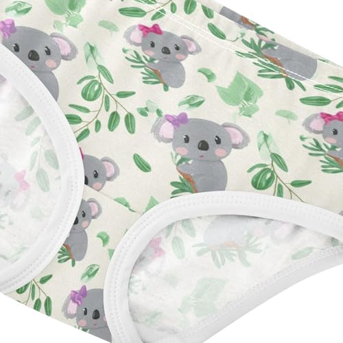 Cute Cartoon Koalas Leaves Toddlers Underwear Floral 2t Cotton Cute Panties Girl Pattern Kids Briefs Undies4