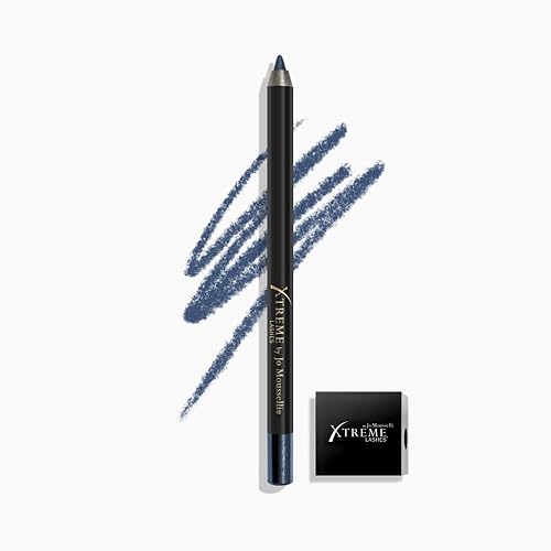 Xtreme Lashes GlideLiner - Lápiz de ojos de larga duración con sacapuntas, azul medianoche, 0.04 onzas, maquillaje impermeable, fórmula de gel,