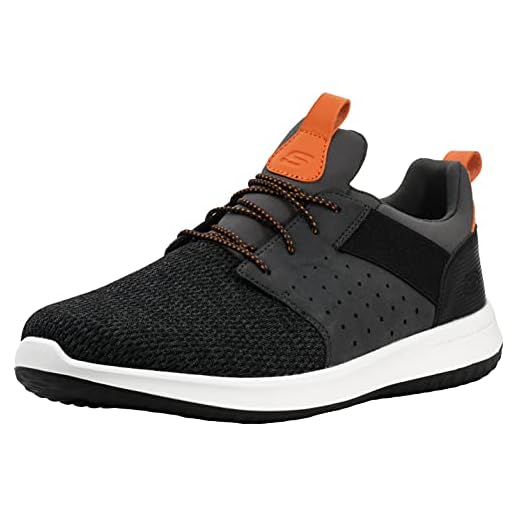 Skechers Delson Camben, Zapatillas para Hombre, Naranja, 45.5 EU