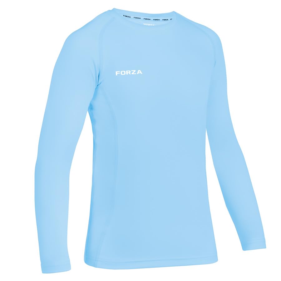 FORZA Junior Boys’ Base Layer Long Sleeve Top – Compression Undershirt for All Sports - Multiple Sizes and Colors Available