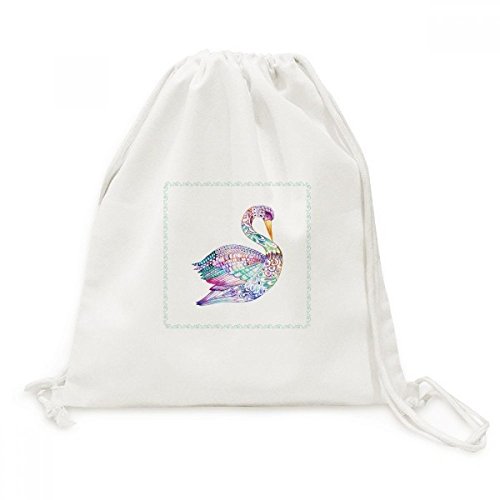 Sac de Voyage Oiseau coloré Aquarelle en Toile Idéal pour Vos Sorties Nature