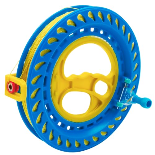 Zatixbu Drachenschnur aus Edelstahl - 300m Robuste Drachenschnur Spule mit Sicherheitsverriegelung, Verstellbare Leinenlänge, Ergonomischer Griff, Outdoor-Kite-Zubehör