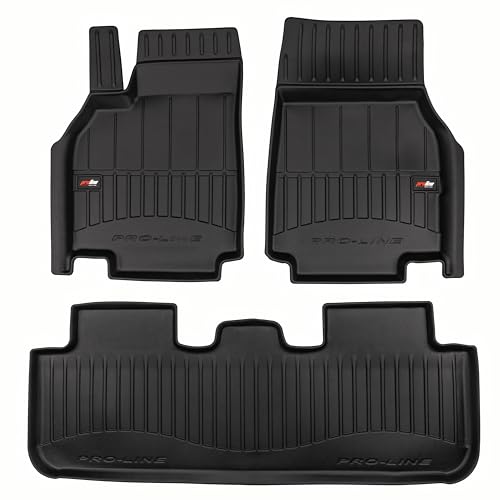 FROGUM ProLine 3D Tapis de Sol Voiture exclusifs en Caoutchouc pour Tesla Model Y Depuis 2025 | Les Bords Les Plus Hauts