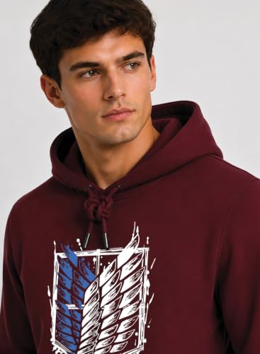 Image of ADRO Mens Abstract Graphic Hoodie | 320 GSM Cotton Poly Fleece | Regular Fit Contemporary Artistic Sweatshirt for Winter & Streetwear