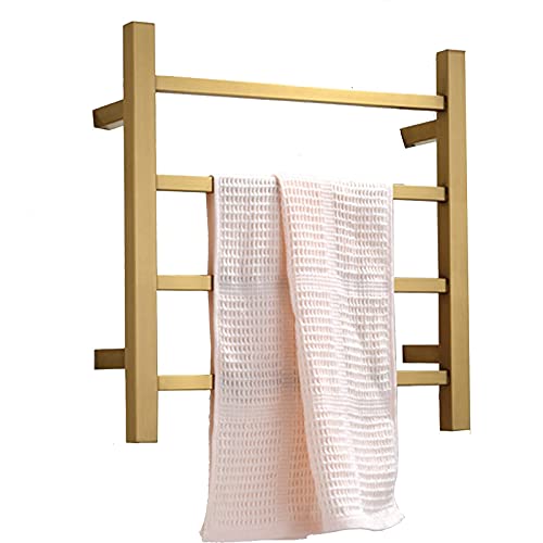 KLZUOPT Heated Towel Rail Electric Towel Warmer Wall Mounted Electric Heated Towel Racks 304 Stainless Steel Electric Heated Towel Rail Radiator Plug In Towel Drying Rack (Plug In) (Plug In)