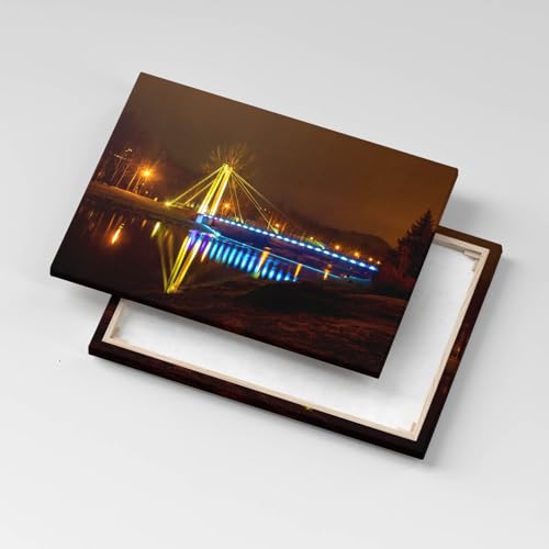 L'image imprimée sur toile 60x40cm de qualité premium pont d'Ustroń - 5