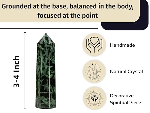 Image of Crystal Heaven Flower Stone Crystal Tower Obelisk Point For Chakra, Healing And Balancing - Aaa Grade Original Certified Gemstone Agate For Reiki Meditation Yoga Spiritual (3-4 Inches)