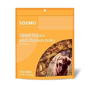 Amazon Brand – Solimo Sweet Potato & Chicken Jerky Dog Treats, 2 pounds