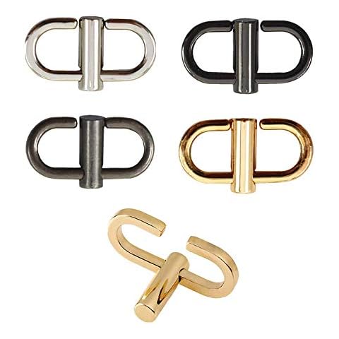Wzong Pack of 5 Adjustable Metal Buckles for Chain Strap Bag to Shorten Your Bag Metal Chain Length Chain Links Small Clip Shortening Bag Length Accessories 5 Colours Cover