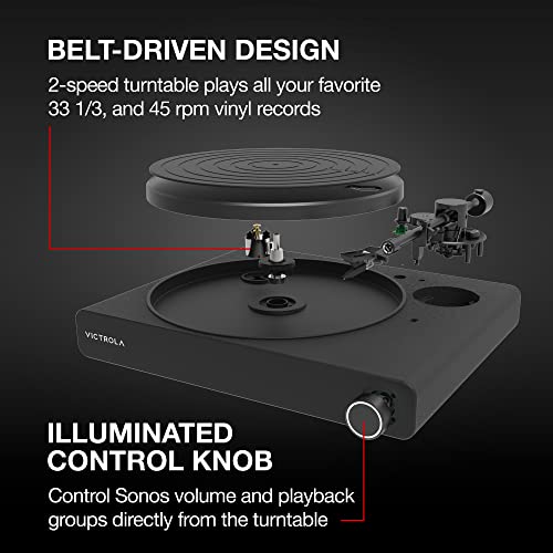 image for Victrola Stream Onyx - Wi-Fi Streaming 2-Speed Turntable with Bluetoot