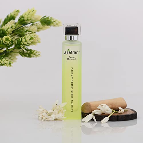 Image of Azafran Active Botanicals Fragrances | Blissful Green Linden & Neroli Scent Perfume For Men & Women | Long Lasting Fragrance | 80ml