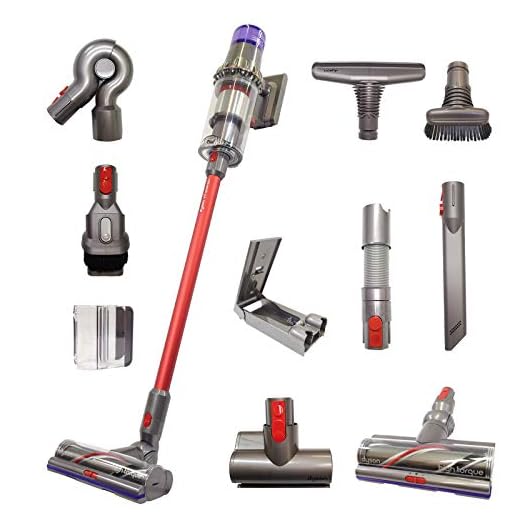 Dyson V11 Animal+ Cordless Red Wand Stick Vacuum Cleaner with 10 Tools Including High Torque Cleaner Head | Rechargeable, Cord-Free, Lightweight, Powerful Suction | Limited Red Edition