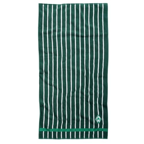 Toalla de ducha de Werder Bremen con rayas azules y blancas 2