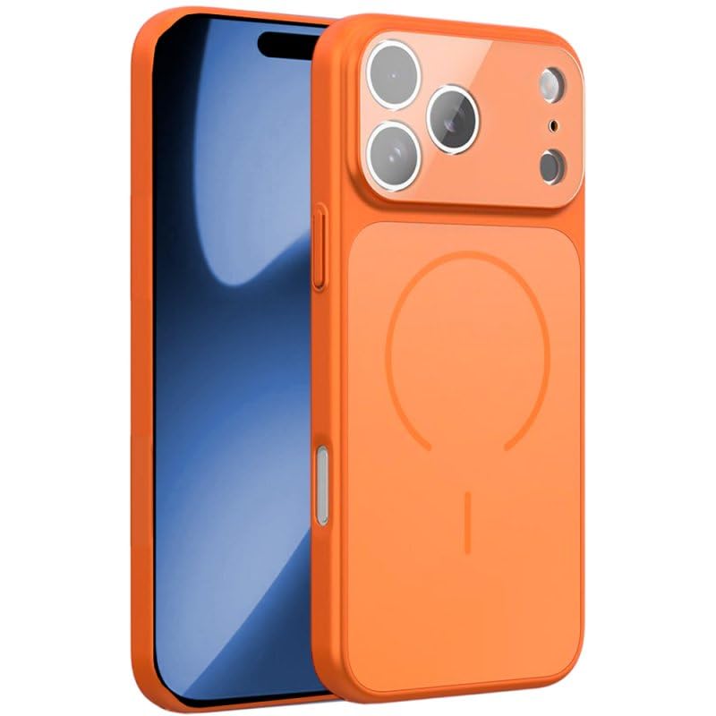 Carcasa iPhone 17 Pro MAX Magnética Naranja Ideal para Viajes y Coche