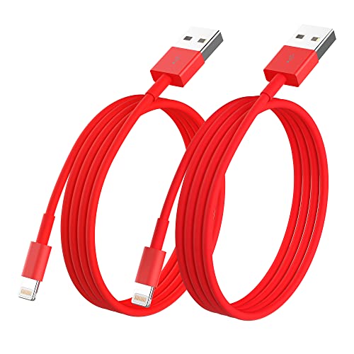 Cargador de iPhone con dos cables Lightning de 3 pies para carga de batería de iPad y Apple