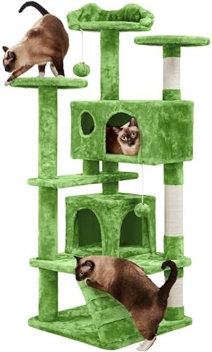 Yaheetech 54in Cat Tree, Multi-Level Cat Tower with Spacious Kitt...