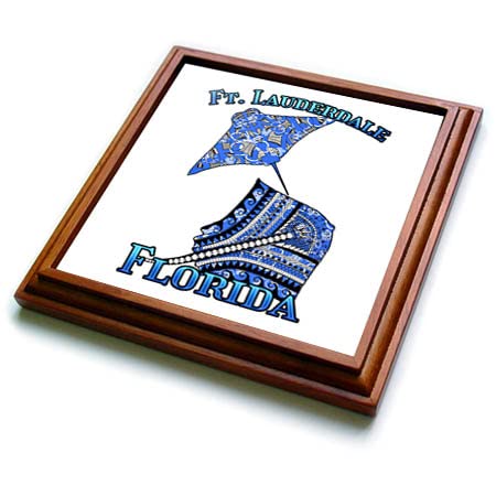 3dRose Tribal Stingray for Your Vacation to Ft. Lauderdale Florida. - Trivets (trv_359343_1)