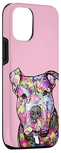 Iphone 12/12 Pro Pitbull Mom Colorful Pit Bull Lover Pink Rose Cute Dog Mama Case #TOP2