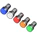 Heschen 22 mm LED Indicador Piloto Luz AD16-22D/S 24VDC 20mA Rojo Verde...