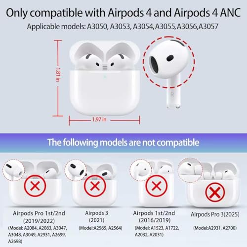 Image of for AirPods 4 Case Leather | One Piece Cute iPod AirPods 4th Generation Case | with Keychain | Airpods Case Gen 4 for Man Women-Model A3058 /A3059(Baseball-04)