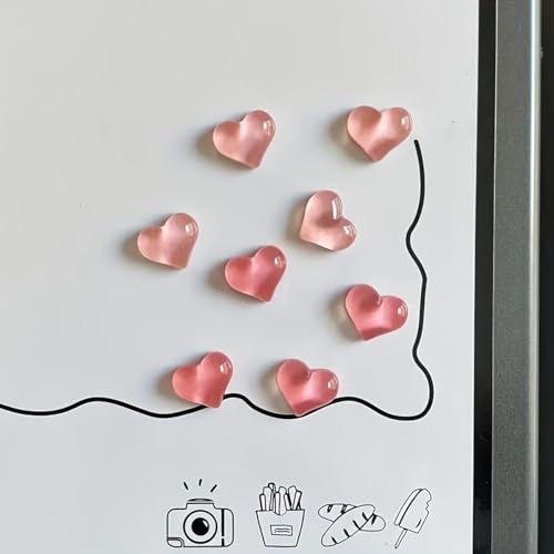 10 imanes decorativos en forma de corazón miniatura 3