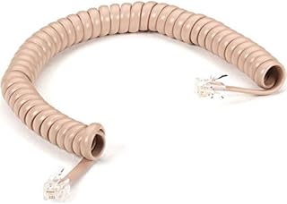 BLACK BOX NETWORK SRV - RJ-22 Modular Coiled Handset Cord Beige 6-ft. 1.8-m