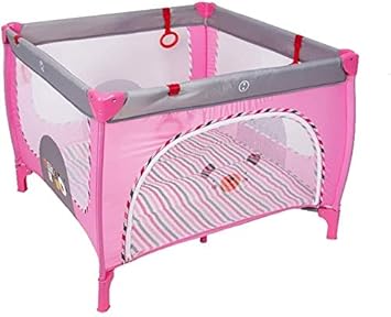LAMTON En la Calle Niños Trampolín Plaza Juego Cama Plegable Cuna del bebé Pluma Juguete Infantil Cama Doble Cama elástica 100 × 75 cm Colchón (Color : Pink): Amazon.es: Deportes y aire libre