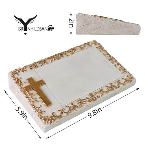 Brynhildsans Pet Cross Memorial Stones Personalized Dog Grave Markers Dog Memorial Stones With Cross Pet Memorial Gifts Loss Dog Sympathy Gifts Pet Tombstone Waterproof And Weatherproof Dog Plaque thumb #2