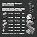 Building Bricks 1000 Pieces in Black, Dark Grey, Light Grey & White, Classic General Building Blocks Toys for Boys & Girls, Bulk Basic Brick Tiles for Adult's Building Projects