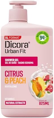 Dicora Urban Fit Citrus Peach Shower Gel with Vitamin C and