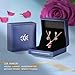 CDE Jewelry Sets for Women Rose Gold Jewelry Embellished with Crystal from Austria Mothers Day Jewelry Gifts Necklace and Earrings Set for Mom Birthday Gift for Girlfriend Wife