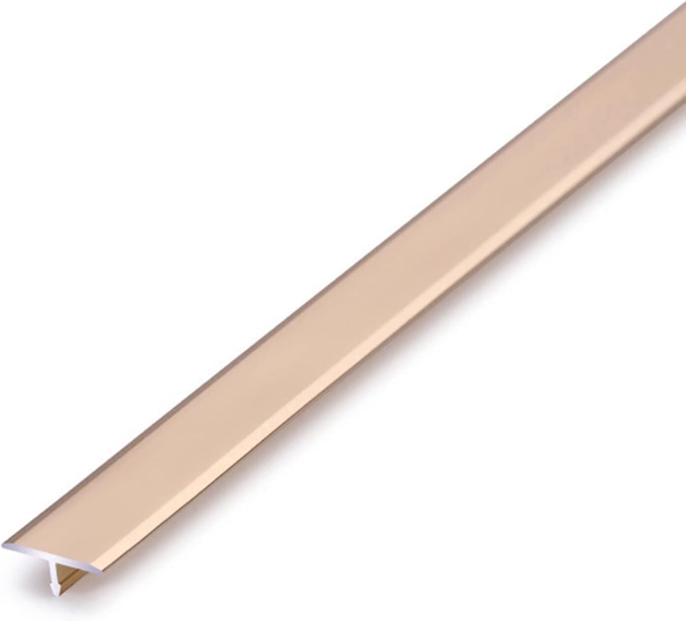 Vinyl Floor Transition Strip T Mold, Waterproof Aluminum Metal Doorway Edge Trim, 1cm Wide Non-Slip Floor Strip Reducer(Style4)