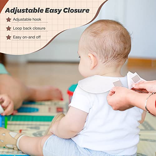 Buyockss 50 Pcs Disposable Bibs, Baby Bibs For Girls And Boys, Travel Bibs With Individual Package, Large Pocket, Waterproof And Adjustable #TOP3