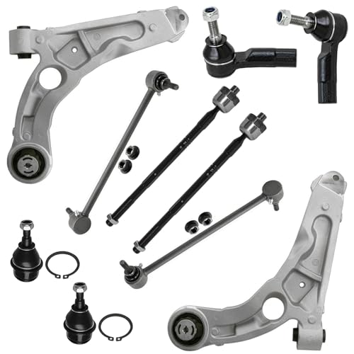 Detroit Axle - FWD Front End Kit for 14-18 Jeep Cherokee with Off-Road Package, 2 Lower Control Arms 4 Tie Rods 2 Sway Bars 2 Lower Ball Joints 2014 2015 2016 2017 2018 Replacement - 10pc Set