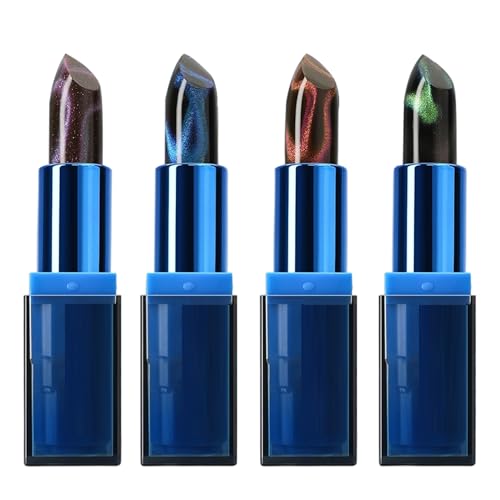 4 paquete de lápiz labial que cambia de color: juego de bálsamo labial con tintado de pH, mancha de labios liviano de larga duración | Hidratante de labios, lápiz hidratante para un aspecto