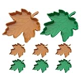 TOPPERFUN 8 Stücke Blatt Reptilienfutter Wassernäpfe Teller Futternapf Für Schildkröte Kornnatter Krabbeltier Trinken Und Essen Gelb Und Grün