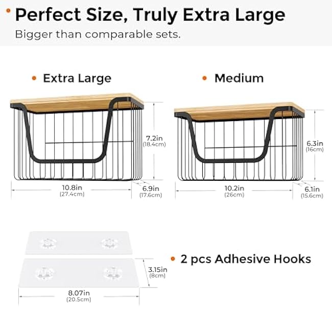 2 Pack Extra Large Trash Bag Dispenser & Holder, Stackable, Wall-Mount Garbage Bag Organizer, for Under Sink, Kitchen, Laundry Room Organization and Storage